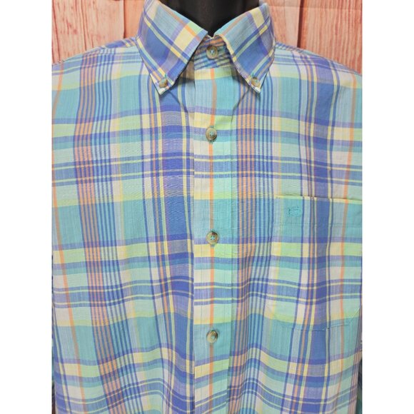 Southern Tide Mens Classic Fit Shirt Medium Plaid Button-Up Cotton Blend - Picture 4 of 7
